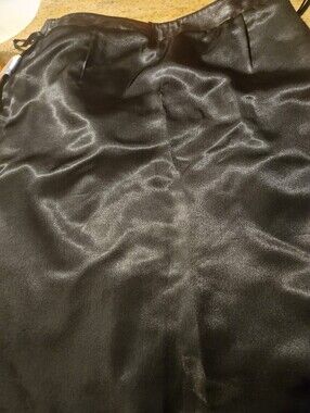 Satin Black Slip Skirt